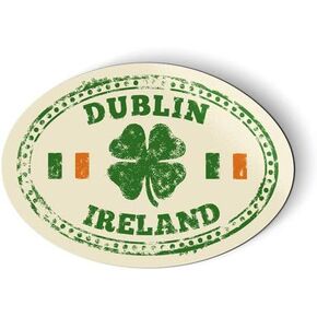 Dublin Ireland Travel Stamp Design - Magnet Fensible Fridge ، Locker - 3 "