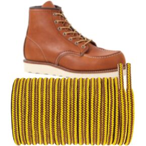 Round Boots Laces for Red Wing Work Boots, 3/16"(4.5mm) Heavy Duty Shoe Strings Replacement for Hunting Combat Boot