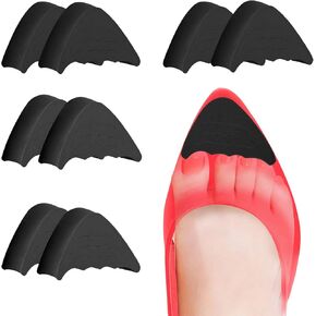 Shoe Filler Inserts for Loose Shoe & Too Big Shoes - 4 Pairs Toe Filler Cushion Inserts - Adjustable Shoe Filler Inserts - Foam Toe Filler - Make Shoes Fit - Black