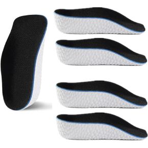 2 Pairs Orthopedic High Pads 1.0,Height Increase Insoles, Orthopedic high Pads for Men Women,Soft Arch Support Insoles for Flat Feet (Black, 1.37in/3.5cm)
