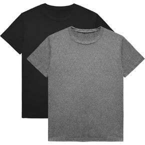 VOGRYE 2 Pack Boys Shirts Short Sleeve Shirts for Boys Cotton T-Shirts Kids Toddler Tshirts Tees Clothes Summer Tops