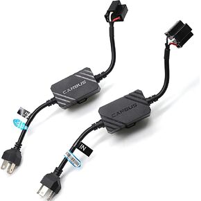 TECHMAX 9003 H4 LED Fog Light Canbus Decoder,Anti-Flickering Harness Error Free Resistor Warning Canceler,Pack of 2
