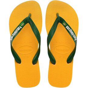 Havaianas Men's Brazil Logo Flip Flop Sandals, Pop Yellow, 13