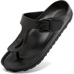 YUHITYGZGS Comfort Footbed EVA Thong Sandals for Women and Men Flip Flop with Arch Support Slip On Indoor Outdoor for Summer Beach Slides Adjustable Buckle