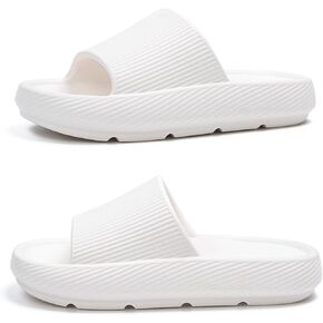 XIXITIAO Pillow Slippers for Women and Men, Soft Summer Cloud Sandals, Non Slip Quick Drying Shower Slides, Cushioned Thick Sole, Comfort Indoor and Outdoor Shoes