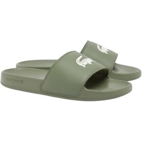 Lacoste Men's Serve Slide 0.0, Green & White Croc, 11