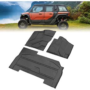 KEMIMOTO TPE Floor Mat Compatible with Polaris Xpedition XP 5/ADV 5 2024+ Front and Rear Anti-Slip Foot Mat Easy to Clean Waterproof Footwell Mats Compatible with Polaris Xpedition Accessories 3 PCS