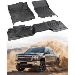 جميع الحصير الأرضية للطقس لـ Chevy Silverado 2007-2013 & لـ GMC Sierra 1500 Extended CAB 2007-2013 ؛ لـ GMC Sierra 2500/3500 2007-2014 ؛ الحصير الأرضية المقاوم للماء لإكسسوارات تشيفي سيلفرادو