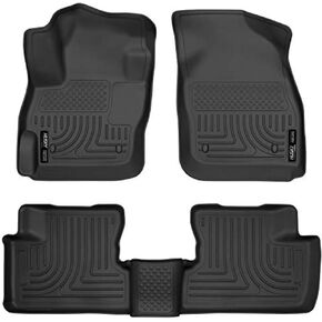 Husky Liners Weatherbeater Floor Mats | Fits 2010-2013 Mazda 3 Hatchback/Sedan | Front & 2nd Row, 3-pc Black - 98631