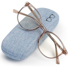 Blue Light Blocking Glasses Computer Glasses Women men,Light TR90 Stylish Round Anti Blue Light Eyeglasses with Anti Eyestrain