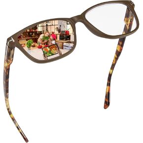 Progressive Reading Glasses Men Women Photochromic Multifocal Glasses Blue Light Blocking UV400 No-Line Spring Hinge
