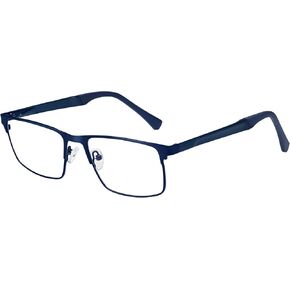 Dollger Blue light Glasses for Men Rectangle Metal Frame Computer Screen Blue light Blocking Eyeglasses