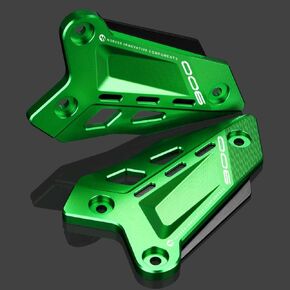For Z 900 2018-2023 Z 900SE 2022-2023 Motorcycle CNC Footrest Pedal Protector Foot Peg Heel Plates Guard Cover z 900 z 900 se Accessories (black-green)