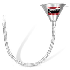 Bilitools 24.8 "قمع زيت مرن معدن مع مرشح لاستخدام السيارات في استخدام سوائل الزيت تغيير طويل قابلة للانحناء القابلة للانحناء