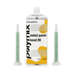 Polymix Panel Bond 20 Adhesive 50ml Cartridge & Two Application Mixing Nozzles