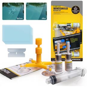 Windshield Repair Kit - Windshield Chip Repair Kit, Windshield Crack Repair Kit with 2pcs Windshield Repair Resin for Fix Auto Glass Windshield Crack Chip Scratch