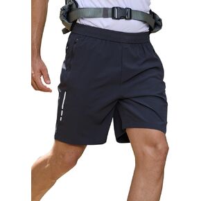 Men's Athletic Gym Shorts with 3 Zipper Pockets 7" Lightweight Quick Dry Workout Running Shorts in Saudi Arabia