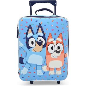 Fast Forward Bluey 16 "الأمتعة الناعمة - حقيبة محمولة لطيفة ودائمة للسفر 16x12x5