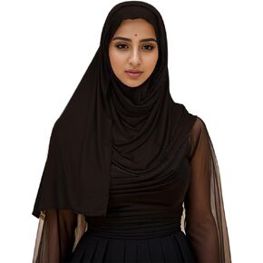 Yeieeo Instant Hijab for Women Jersey Hijabs Solid Color Muslim Head Scarf Ready To Wear Shawl Wraps
