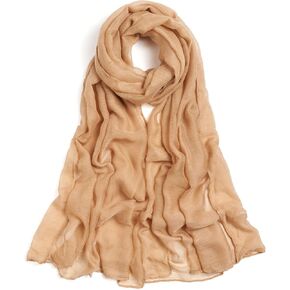 Cotton Scarf for Women Fashion Solid Color Hijab Scarves Lightweight Shawl Summer Fall Winter African Hair Wraps