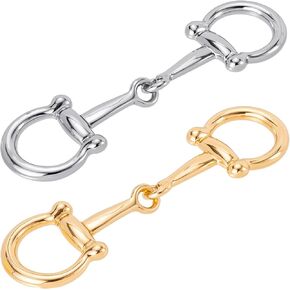 2 PCS Horsebit Silk Silk Buckle ، Gold Silver Dancf Ring Clip for Women ، Silk Sclves Bin Shawl
