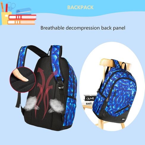 Soccer-Print Boys Backpack for School Kids Bookbag for Elementary School Football School Bag for Teens in Saudi Arabia