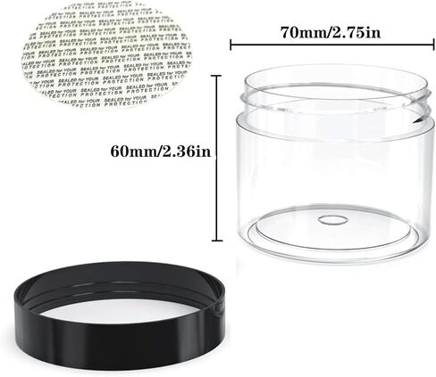 50 Pieces 4oz Plastic Jars with Lids Clear Round Cosmetic Container Empty Storage Jars for Makeup,Jewelry,Samples,Travel Storage in Kuwait