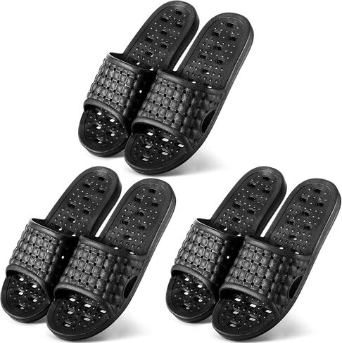 3 Pairs Quick Dry Shower Slippers for Women Men Non-slip Bathroom Flip Slippers for Living Room Gym Pool Beach in Saudi Arabia