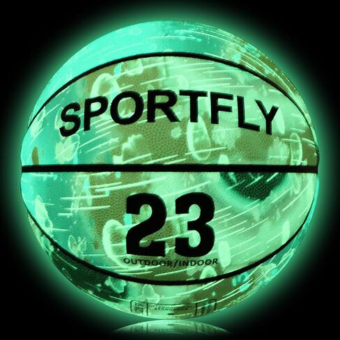 Glow in The Dark Basketball, Glowing PU Leather Basketball, Luminous Training Basketball Size 7 Gift for Men Women, Indoor Outdoor Night Basketball Game in Kuwait