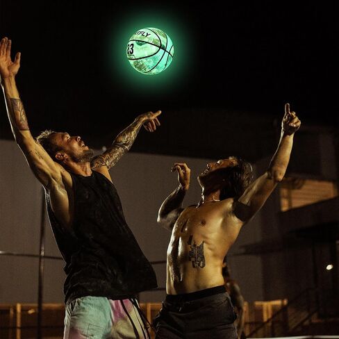 Glow in The Dark Basketball, Glowing PU Leather Basketball, Luminous Training Basketball Size 7 Gift for Men Women, Indoor Outdoor Night Basketball Game in Kuwait