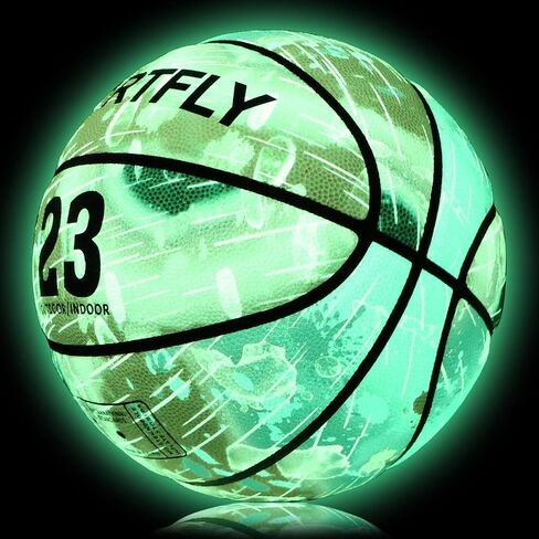 Glow in The Dark Basketball, Glowing PU Leather Basketball, Luminous Training Basketball Size 7 Gift for Men Women, Indoor Outdoor Night Basketball Game in Kuwait