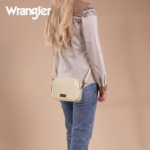 Wrangler Crossbody Bags for Women Shoulder Handbag with Dual Zipper Design in Saudi Arabia