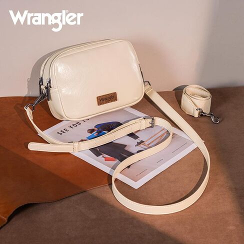 Wrangler Crossbody Bags for Women Shoulder Handbag with Dual Zipper Design in Saudi Arabia