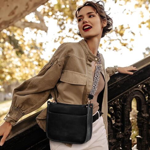 KOGTLA Women's Crossbody Shoulder Bag with Leopard Guitar Strap,Vegan Faux Leather Purse Handbag Bucket Tote Bag in Kuwait