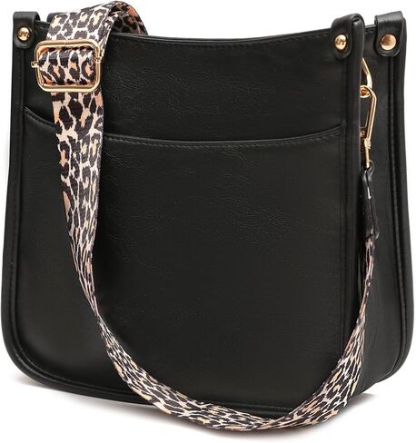 KOGTLA Women's Crossbody Shoulder Bag with Leopard Guitar Strap,Vegan Faux Leather Purse Handbag Bucket Tote Bag in Kuwait