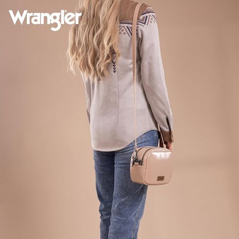 Wrangler Crossbody Bags for Women Shoulder Handbag with Dual Zipper Design in Saudi Arabia