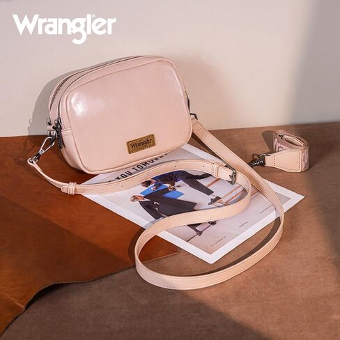 Wrangler Crossbody Bags for Women Shoulder Handbag with Dual Zipper Design in Saudi Arabia