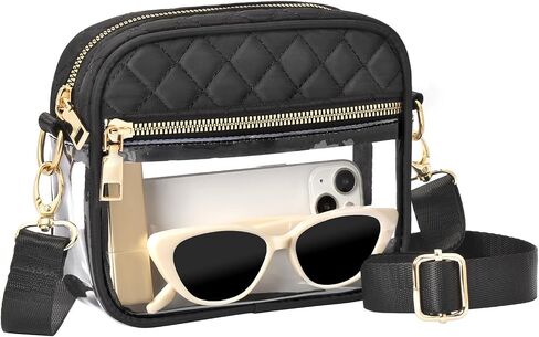 Clear Crossbody Bag Stadium Approved, Clear Bag for Stadium Events, Small Clear Purses for Women Stadium Crossbody in Saudi Arabia