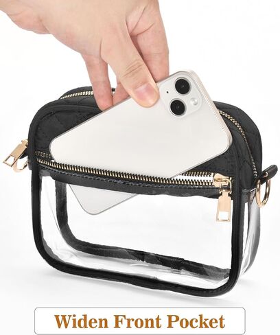 Clear Crossbody Bag Stadium Approved, Clear Bag for Stadium Events, Small Clear Purses for Women Stadium Crossbody in Saudi Arabia