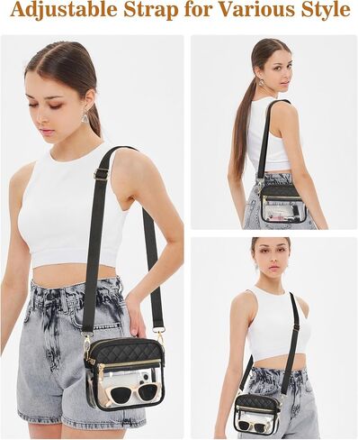 Clear Crossbody Bag Stadium Approved, Clear Bag for Stadium Events, Small Clear Purses for Women Stadium Crossbody in Saudi Arabia