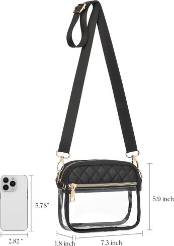 Clear Crossbody Bag Stadium Approved, Clear Bag for Stadium Events, Small Clear Purses for Women Stadium Crossbody in Saudi Arabia