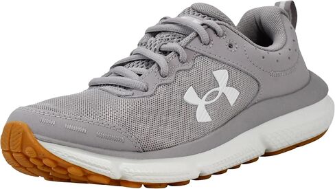 حذاء نسائي من Under Armour UA W Charged Assert 10 D، أبيض/وردي متمرد/أسود، 7 W in Kuwait