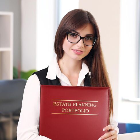 4 Pcs Estate Planning Portfolio Binder PU Leather 3 Ring Binders with Gold Title and Index Tab Dividers Planner Binder Estate Planning Organizer 1.5'' D Ring Faux Leather Binder, Black in Kuwait