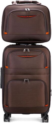 feilario 20in 2 Piece Softside Business Luggage Sets Waterproof Carry On Luggage Suitcase with Double Spinner Wheels in Saudi Arabia