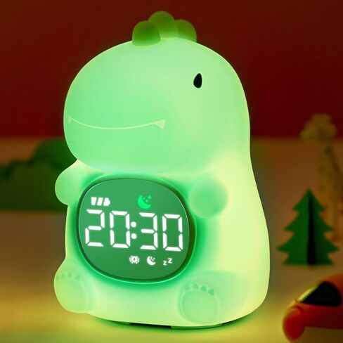 Mashi Kids Allad Clock ، ساعة تدريب على النوم الصغار مع Sun & Moon ، آلة صوت النوم ، أضواء ليلية ، موافق على إيقاظ الديناصورات ، أفكار الهدايا للأطفال للأطفال in Kuwait