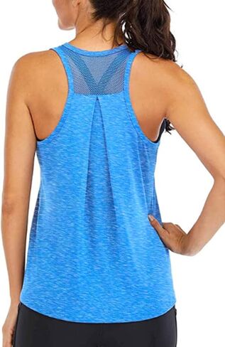Women’s Racerback Workout Tank Tops Loose Fit Sleeveless Athletic Gym Yoga Running Tops T Shirts in Saudi Arabia