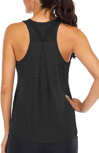 Women’s Racerback Workout Tank Tops Loose Fit Sleeveless Athletic Gym Yoga Running Tops T Shirts in Saudi Arabia