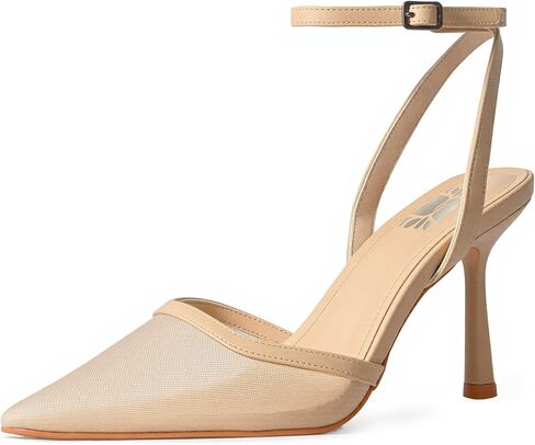 WIRALOMI Heeled Sandals for Women Pumps Pointed Toe Heels with Ankle Strap Closed Toe High Heels Wedding Party Dress Shoes in Saudi Arabia