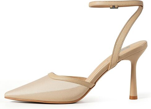 WIRALOMI Heeled Sandals for Women Pumps Pointed Toe Heels with Ankle Strap Closed Toe High Heels Wedding Party Dress Shoes in Saudi Arabia