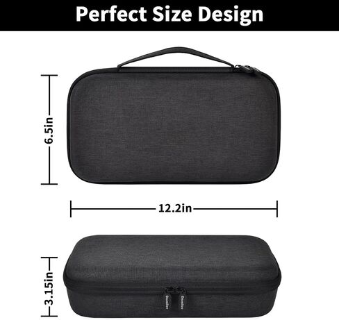 Jewelry Box Watch Case Organizer for Men and Women - Travel Display Boxes Storage with 3 Watch Compartments, 2 Glasses Slots, 10 Ring Holders, Mesh Pouch for Necklaces Bracelets Earring (Holder Only) in Kuwait